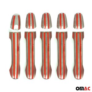 Mercedes Sprinter W907 Door Handle Cover - Omac - 10 Pcs - Gloss Silver - 2018 Mercedes Sprinter W907 Door Handle Cover - Omac - 10 Pcs - Gloss Silver - 2018